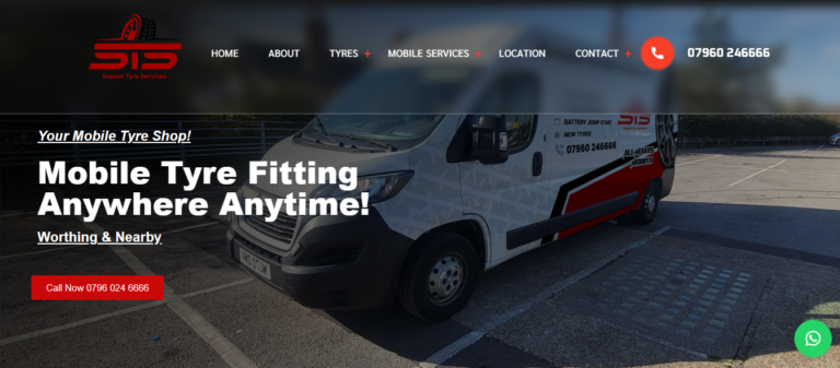 24-hour mobile tyre service Worthing