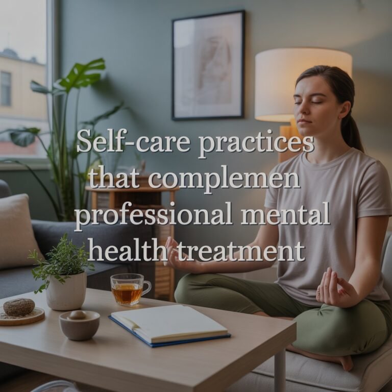 self-care practices for mental health treatment