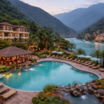 Luxury resort by the Ganges river