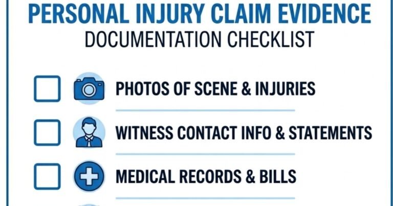 Evidence checklist for personal injury claims after a car accident in the UK