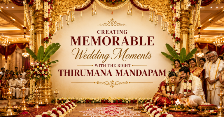 Creating Memorable Wedding Moments with the Right Thirumana Mandapam