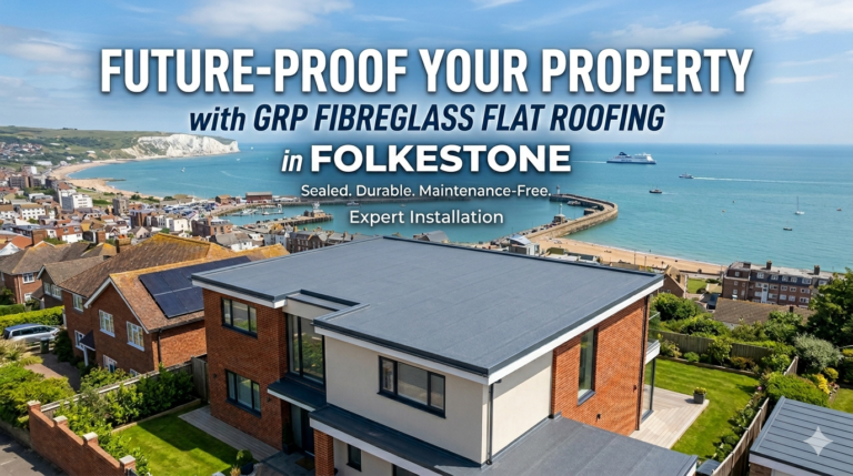 GRP fibreglass flat roofing