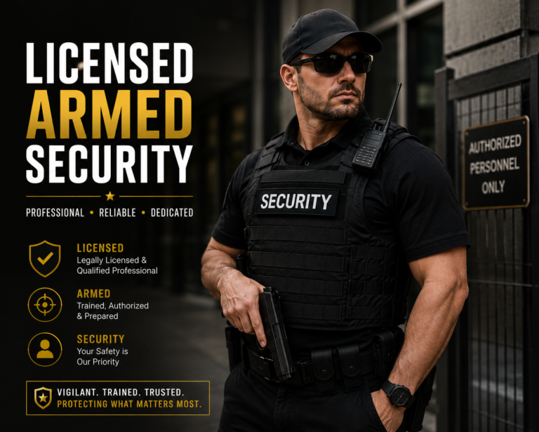 Licensed Armed Security Services for Maximum Protection licensed armed security