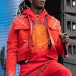 Sp5der Red Velvet Tracksuit Streetwear Fashion Outfit