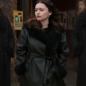 Aimee Lou Wood Black Coat from Daddy Issues Season 2